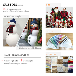 Statue du Père Noël, poupée nordique du Père Noël, décoration élégante en tissu pour la maison, style français, figurine de Noël, ornement de table pour les fêtes - Product Image 4