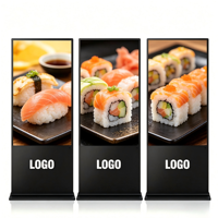 Reproductor de Publicidad Digital con Pantalla LCD y Software CMS, Soporte de Piso, Pantalla Táctil Android de 43-65 Pulgadas para Tiendas Minoristas, Video Wall