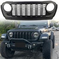 Nouvelle calandre avant en ABS avec trou pour caméra, accessoires de calandre noire pour Jeep Wrangler JL 18-24