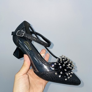 Nouvelles chaussures à talons hauts pour filles, motif fleur et <span class=keywords><strong>diamant</strong></span>, pour scène, soirée, mariage et spectacle - Product Image 6