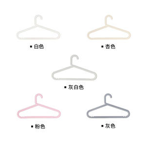Seamless Clothes Hanger Plastic Adult Non Slip Wardrobe Hanger White Gray Multifunctional Hook Type Rectangle Shape - Product Image 4