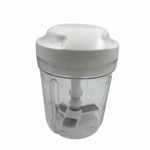 Grandes utensílios de cozinha de 7330ml, manual, triturador de alho e salada com cor branca/verde