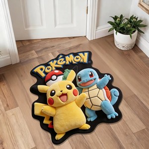 Alfombra Personalizada con Diseño <span class=keywords><strong>de</strong></span> Pokémon <span class=keywords><strong>Pikachu</strong></span>, Alfombra <span class=keywords><strong>de</strong></span> Anime Suave Antideslizante con Base <span class=keywords><strong>de</strong></span> Esponja Gruesa, Alfombra 3D <span class=keywords><strong>de</strong></span> Dibujos Animados con Diseño Irregular - Product Image 2