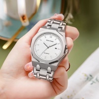 Montres-bracelets en quartz de luxe personnalisées avec logo, pour hommes et femmes, affichage du calendrier et de la semaine, boîtier en alliage, montre de couple, coffret cadeau pour la Saint-Valentin