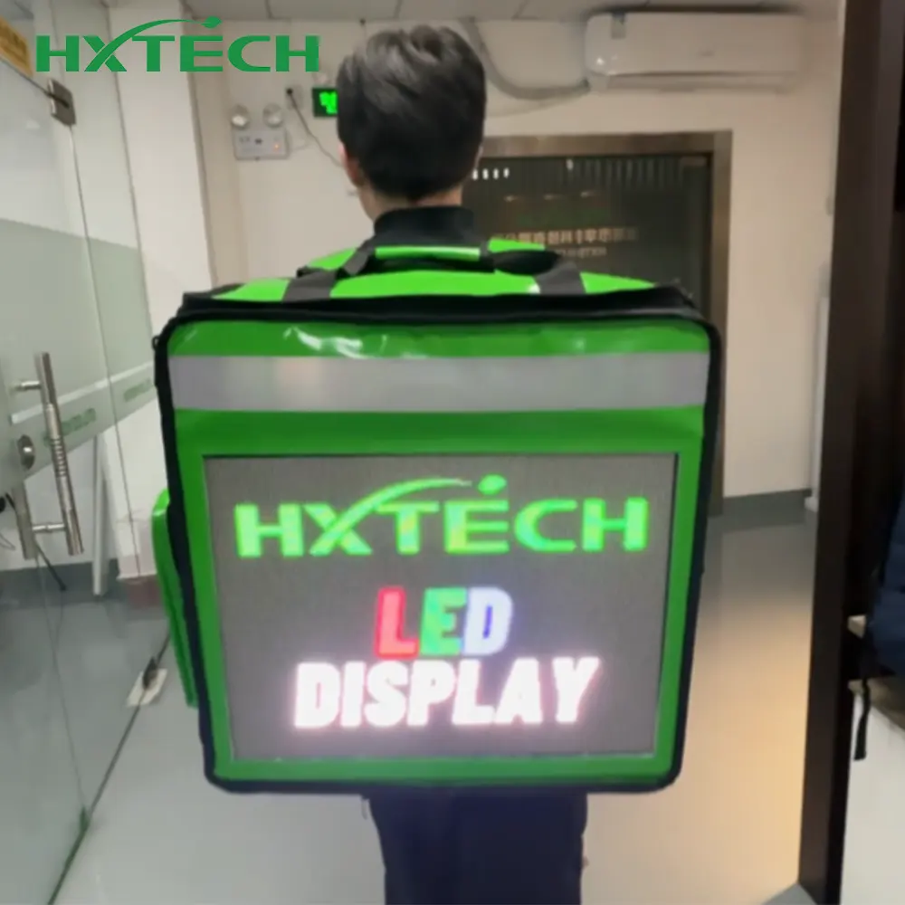 HXTECH 4G GPS Outdoor Waterproof Food Delivery Box Remote Control LED Display