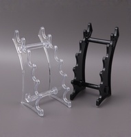 Support de présentation moderne en plastique transparent pour stylos, avec support d'angle autoportant facile à assembler pour pinceaux de maquillage