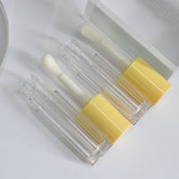 Tubos de Brillo Labial con Tapa de Rosca de PP, Aplicador Grueso, Brocha Ancha, Colorete Líquido 4.5ml