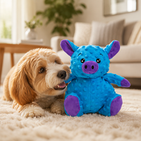 Jouet à mâcher interactif pour chien en peluche en forme de cochon, avec texture bulle et couineur, pour petits et moyens chiens