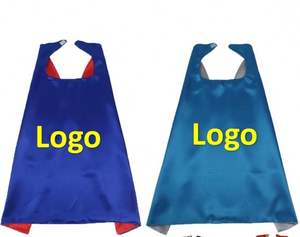 Pronto Stock per adulti per bambini mantelle per festa di Halloween 2 strati 70*70cm logo personalizzato per bambini supereroe mascherina - Product Image 5