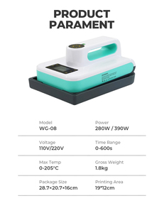 Prensa de Calor Portátil Colorking <span class=keywords><strong>Easypress</strong></span> con Cable de Alimentación UL y Cierre Automático para un Uso Seguro en el Hogar - Product Image 2