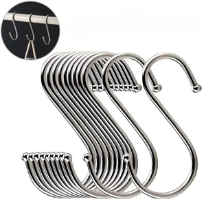 Custom S-Shape Hook Stainless Steel Clothes Bags Towel <strong>Plant</strong> Hanging Rack Multi-function Kitchen Bedroom Railing S <strong>Hanger</strong> Hooks - Product Image 2
