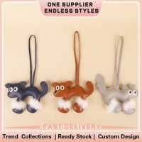 Breloque de sac chat et chien Sweet Pu, pendentif décoratif patte moelleuse pour sac à main, sac fourre-tout, bouteille d'eau, clé de voiture, vente en gros, décoration de boîte cadeau, pour détaillants