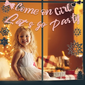 Novedad para Fiestas: Guirnaldas <span class=keywords><strong>de</strong></span> Papel, Decoraciones, Pancarta <span class=keywords><strong>de</strong></span> Princesa Rosa, Adornos Colgantes, Artículos <span class=keywords><strong>de</strong></span> Cumpleaños, Venta al por Mayor Transfronteriza - Product Image 2