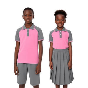 Personnalisation transfrontalière d'uniformes scolaires pour enfants, <span class=keywords><strong>uniforme</strong></span> <span class=keywords><strong>scolaire</strong></span> unisexe en coton - Product Image 5