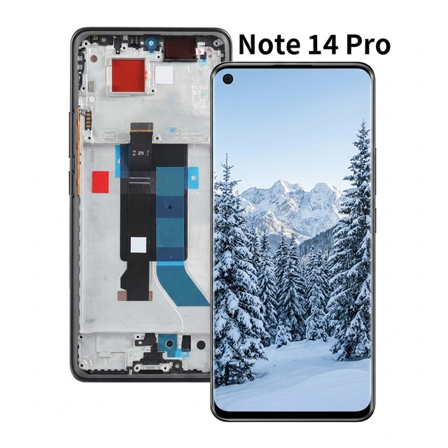 Mobile Phone LCD Display Touch Screen Digitizer Full Assembly With Frame Replacement Spare Parts for Redmi Note 14 Pro