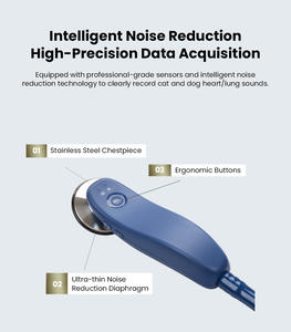 Estetoscopio Veterinario Portátil de Cardiología con IA, Estetoscopio Digital Electrónico Inteligente para Clínica Veterinaria, Interpretación Precisa, Compartición Multiusuario - Product Image 4