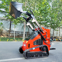 RLD-T360 ad alta efficienza Mini Skid Steer Loader benzina allevamento casa uso piccolo Skid Steer Mini Loader con allegati