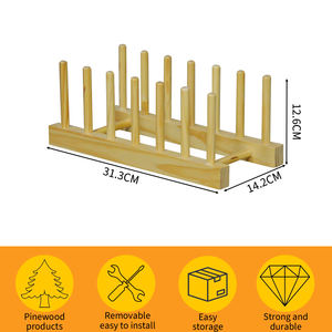 צלחת פייבר מודרני מותאם אישית צלחת ייבוש אחסון מתלה עץ לקערת מטבח צלחת גביע מואר סיר לוח חיתוך - Product Image 6