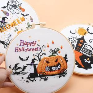 Kit de Matériel de Broderie DIY Série Citrouille Noël et Halloween – Artisanat Anglais Transfrontalier pour Point de Croix et Travail d'Aiguille - Product Image 4