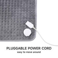 Coussin chauffant électrique à télécommande, 4 réglages de chaleur, protection contre la surchauffe, certifié CE GS, en flanelle douce et moelleuse pour lit, hiver, maison