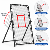 Filet de rebond pour lancer de baseball 4x7FT, filet d'entraînement réglable pour baseball et softball avec zone de frappe