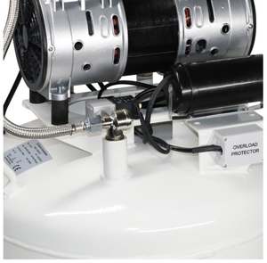 Professionale portatile 1HP 115V silenzioso compressore d'aria dentale 30L serbatoio tipo pistone senza olio con componenti del motore centrale - Product Image 6