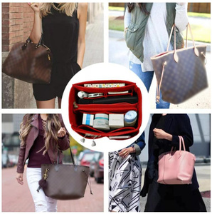 Tas <span class=keywords><strong>Organizer</strong></span> Ziplock Penyimpanan Terbaru 2024, Tas <span class=keywords><strong>Organizer</strong></span> Sisipan Tas Tangan, Tas <span class=keywords><strong>Organizer</strong></span> Makeup Beludru Mewah Baru - Product Image 2