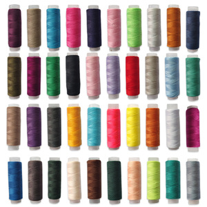 Venta al por mayor DIY hogar <span class=keywords><strong>402</strong></span> Multicolor pequeño rollo máquina de coser Kit 110 m poliéster hilo de coser Multicolor pequeño hilo para el hogar - Product Image 2