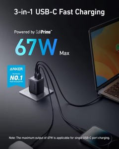 Chargeur mural ANKER <span class=keywords><strong>67W</strong></span> GaN Prime A2669, 3 ports, charge rapide compacte pour MacBook Pro, iPad Pro, iPhone 17/16/Pro - Product Image 5