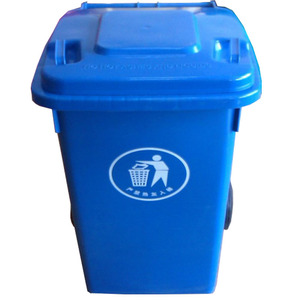 <b>Plastic</b> Trash Can 100L Wheeled Rectangular HDPE Recycling Indoor Outdoor Use - Product Image 5
