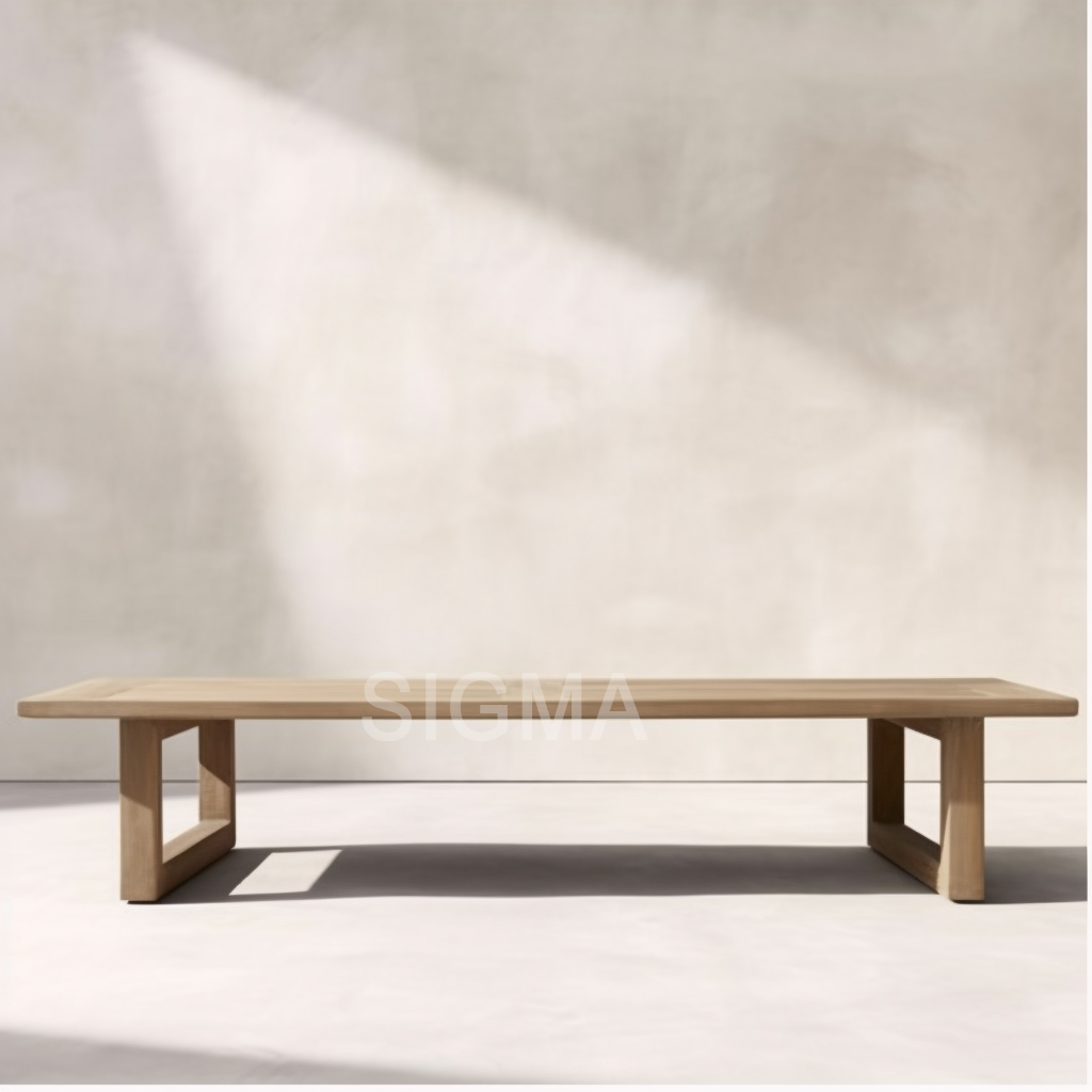 Sigma Customized Size Round Teak Table Furniture Wooden Garden Furniture