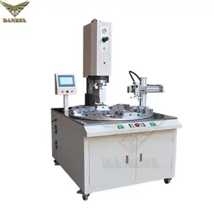 High Speed Sonic Sealer for PET Clamshells Rotary Table Automatic Ultrasonic Welding Machine for Blister Packing with Robot Arm
