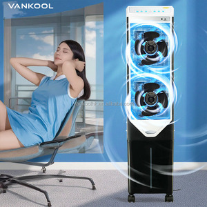 Ventilateur double portable, climatiseur désertique, ventilateur électrique, refroidisseur d'air à eau, climatiseur évaporatif sur pied - Product Image 1