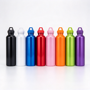 Lightweight Aluminium Sports <b>Drinking</b> Bottle Custom Printed Logo Leak Proof Screw Cap Water Bottle For Outdoor Business Gift - Product Image 3
