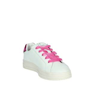 Sneakers Gaelle Paris Bianco Fucsia Chaussures en toile tendance pour femmes - Product Image 5