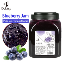 Doting 3kg Jam buah Blueberry Jam gula alami bebas tanpa pengawet untuk minuman dingin kue kering susu teh resep buah yang diawetkan