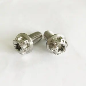 Boulon à bride en titane Gr5, boulon banjo pour moto, douille torx, vis à tête fixe