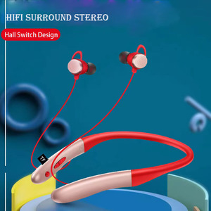 Auriculares inalámbricos para colgar en el cuello, cascos con banda para el cuello, con interruptor magnético, BT, para música y deportes - Product Image 5