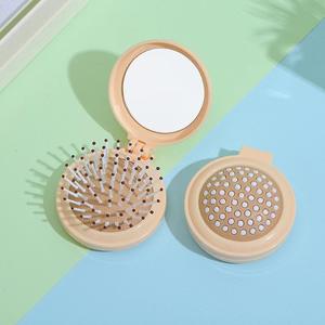 <span class=keywords><strong>Brosse</strong></span> à cheveux pliable multicolore de voyage avec miroir, OEM, haute qualité et best-seller - Product Image 4