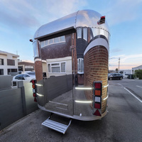 Carrito Móvil para Exteriores, Barra Móvil para Hot Dogs, Postres, Café, Helados, Refrescos, Camión de Comida Rápida, Remolques para Crepas, Totalmente Equipados