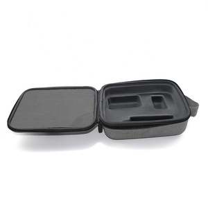 Étui de voyage écologique personnalisé pour l'électronique grande capacité en toile avec insert en PU avec fermeture à glissière sac de transport pratique - Product Image 4