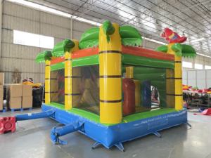 Nouveau château gonflable de <span class=keywords><strong>jungle</strong></span> amusant, trampoline en PVC, parc de jeux gonflables pour enfants, qualité commerciale, certifié CE, toboggan pour 10 personnes - Product Image 4