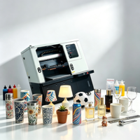Imprimante UV cylindrique personnalisable avec tête d'impression Epson I1600 pour tasses, gobelets, abat-jour, vases, canettes, balles, bouteilles, tubes