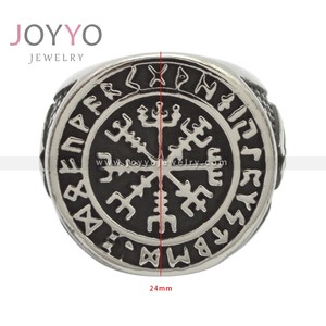 Desain Klasik Zikr Cincin Stainless Steel Pengendara Sepeda, Cincin Pedang Tasbih Pria Perhiasan <span class=keywords><strong>Retro</strong></span> Simpul Viking untuk Pria - Product Image 2