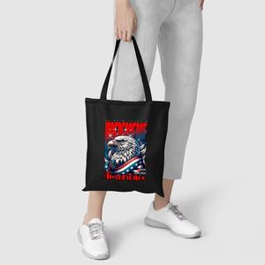 DLBZ Wholesale Stylish Heavy Duty Eco Durable <b>Large</b> Capacity Custom Independence Day Rope Handle <b>Canvas</b> Tote <b>Bag</b> - Product Image 4