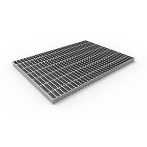 Plataforma de placa de rejilla de acero cubierta de zanja de metal drenaje de suelo de rejilla de acero