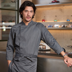 CHUYIBANG, ropa de trabajo de tela tejida para hombre, uniformes de manga larga y corta para restaurante y bar para catering, panaderías y uso en la cocina - Product Image 2