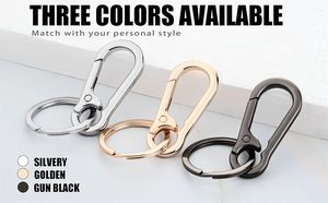 Custom Logo Metal Keychain Keyring Clip Holder Organizer for Home Car <b>Keys</b> Women Men Factory Direct Bulk Personalized Keyring - Product Image 6