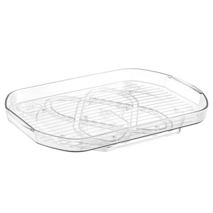 Bandeja giratoria con ventosa, diseño antideslizante para refrigerador, organizador de almacenamiento de bebidas, plato giratorio de 360 ​​grados, forma redonda - Product Image 5