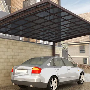 Directo de fábrica personalizado de aluminio Carport Sun Block policarbonato garaje cubierta coche refugio